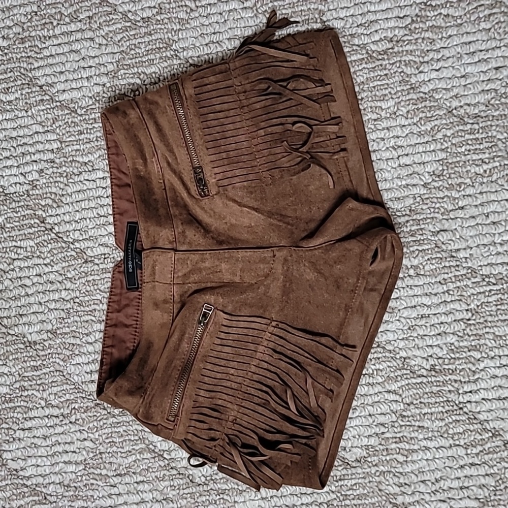 BCBG MAXAZRIA suede shorts